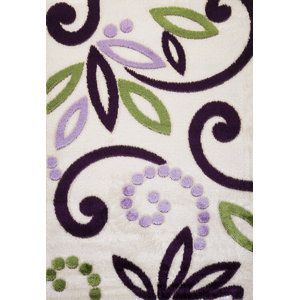 Contempo Spiral Green/Purple Area Rug
