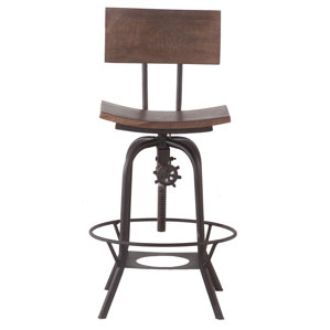 Adjustable Swivel Bar Stool by Y Decor