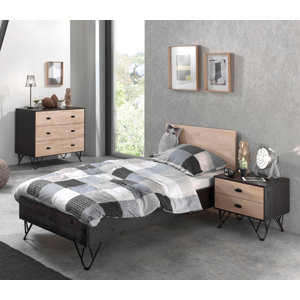 3-tlg. Schlafzimmer-Set William, 90 x 200 cm von..