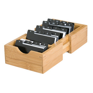 Desk Business Card Holder Wayfair Bamboo Expandable Business Card Holder