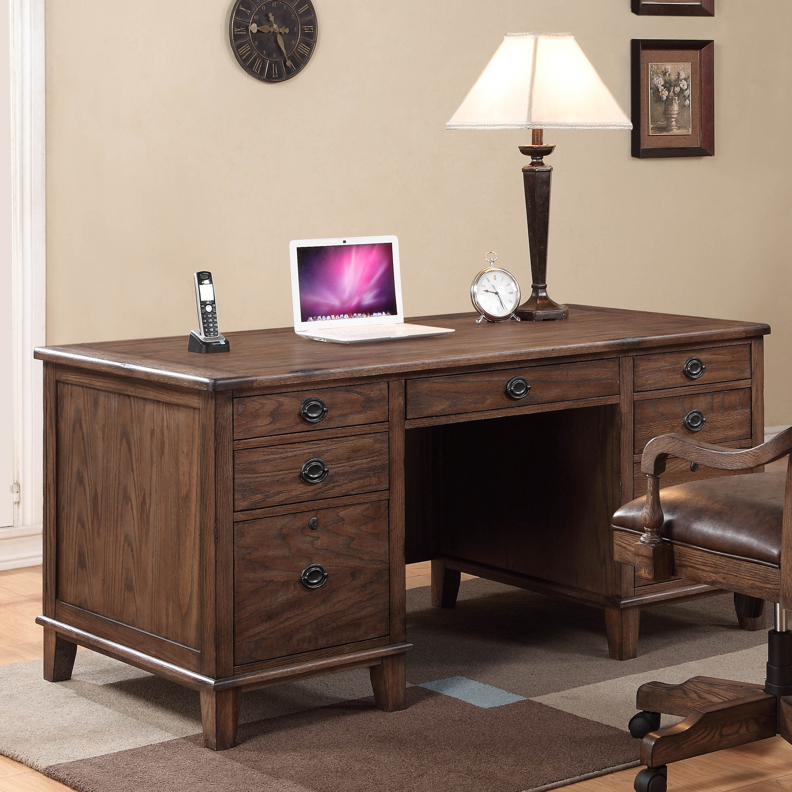 Harrison Flats Solid Wood Executive Desk Harrison Flats Solid Wood Executive Desk