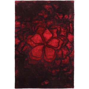 Shag Red Area Rug