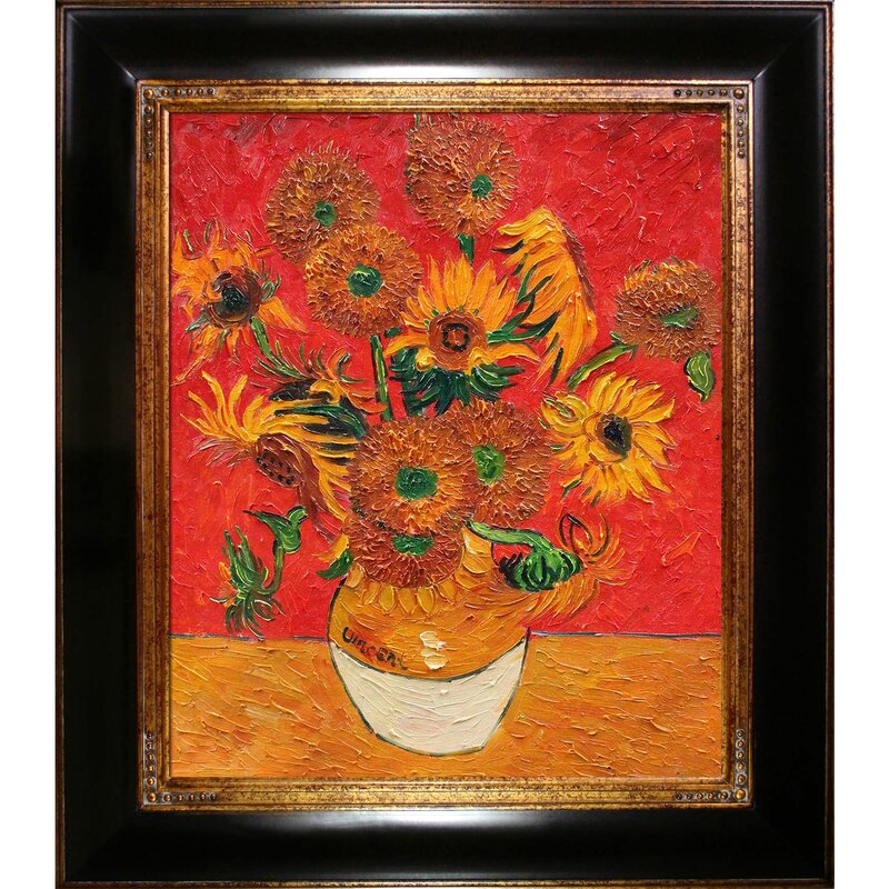 Tori Home Sunflowers by Vincent Van Gogh Framed Painting | Wayfair