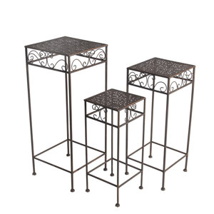 Whirlpool 3 Piece Iron Nesting Plant Stand Set