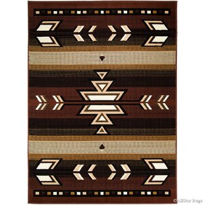 Hand-Woven Dark Brown Area Rug