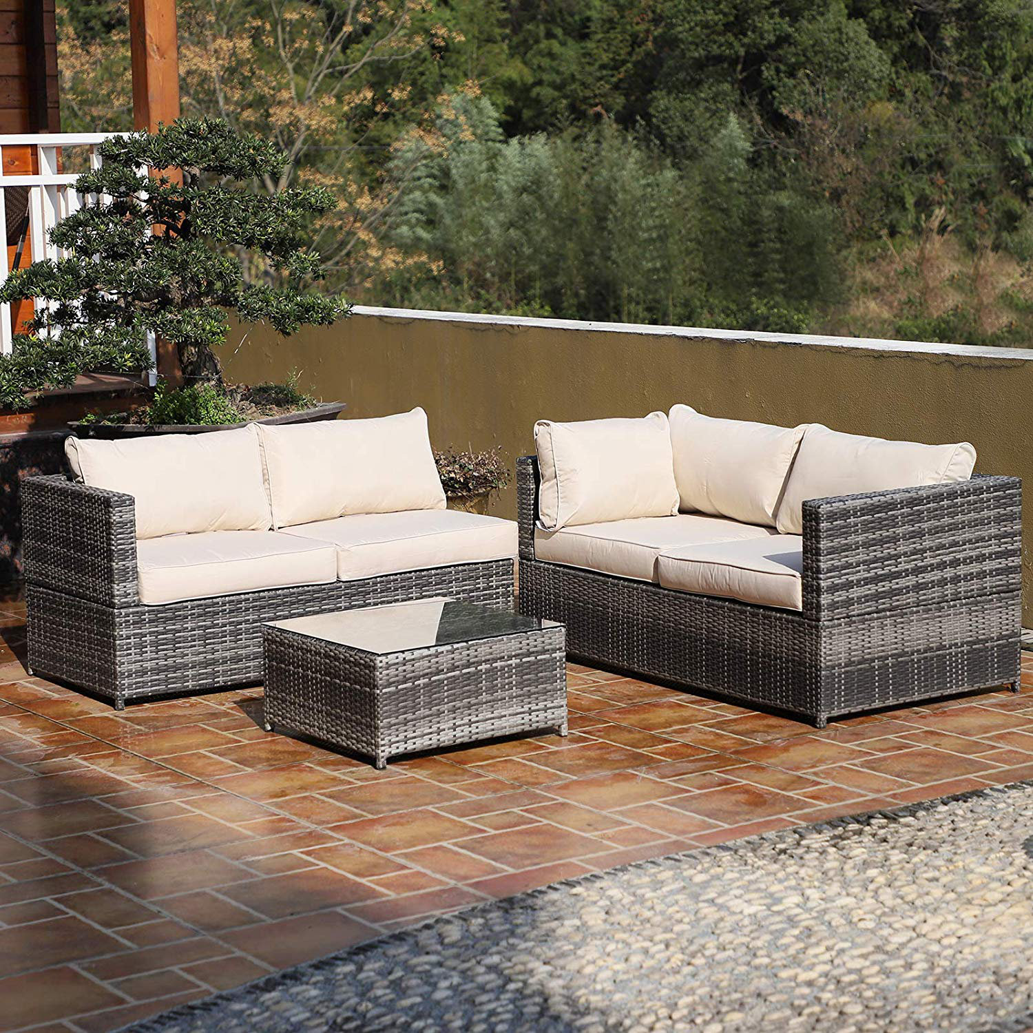 Marta 4 Seater Rattan Sofa Set