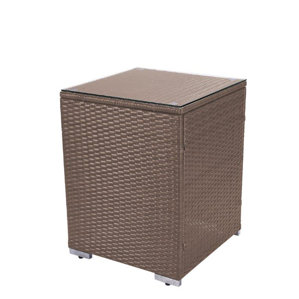 Lafond Square Rattan Patio Side Table Lafond Square Rattan Patio Side Table