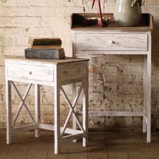 Whitewash End Table Wayfair Pegasus Washed 2 Piece Nesting Tables