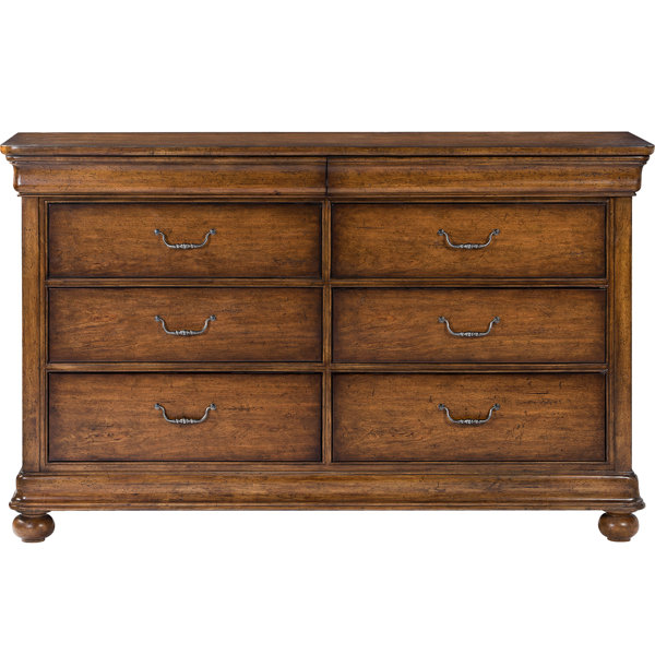 Louis Philippe 8 Drawer Double Dresser