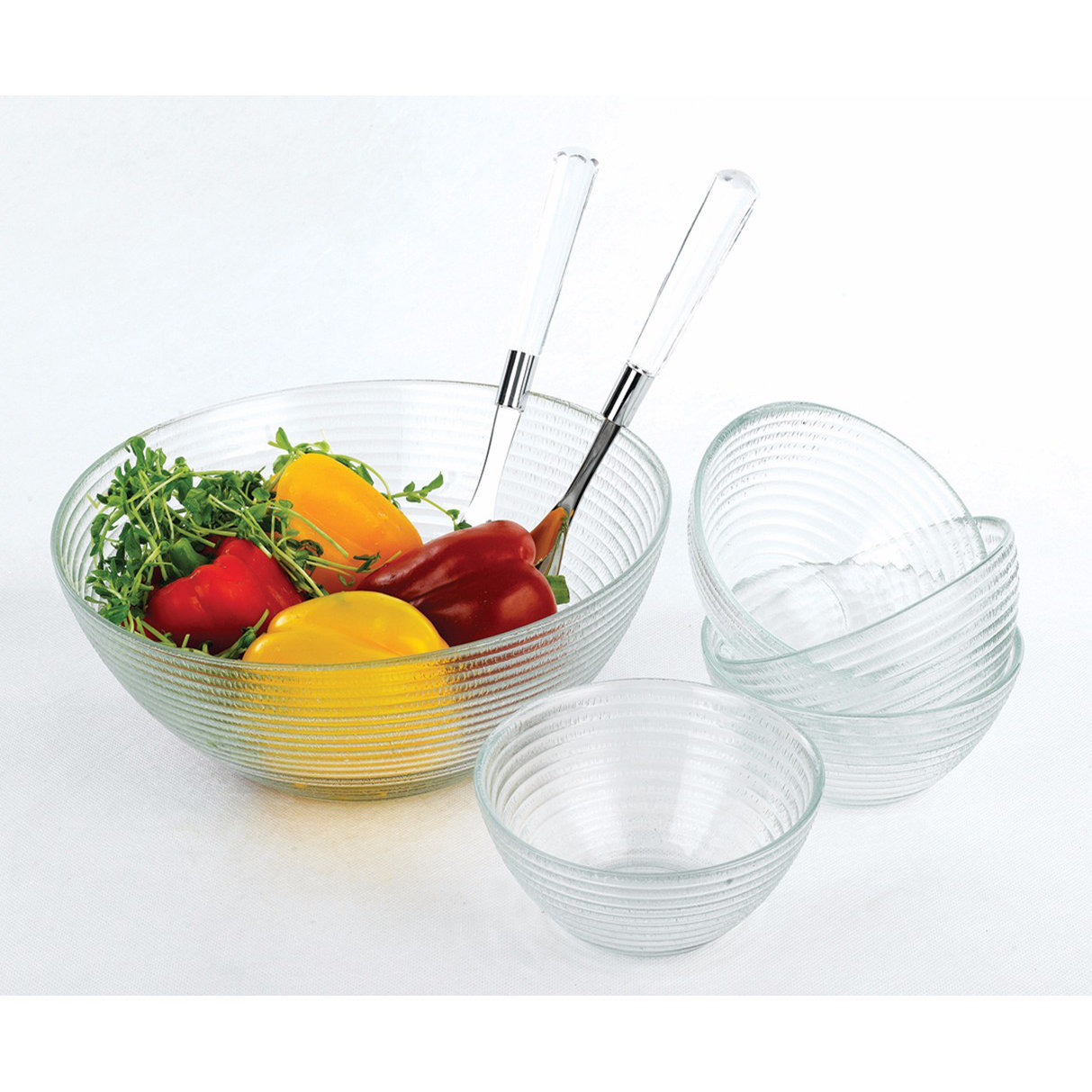 EuroWare 7 Piece Glass Salad Serving Set Wayfair.ca