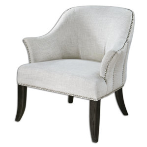 Leisa White Barrel Chair by Uttermost