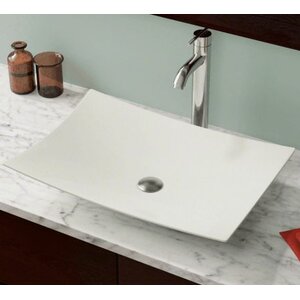 Porcelain Rectangular Vessel Bathroom Sink