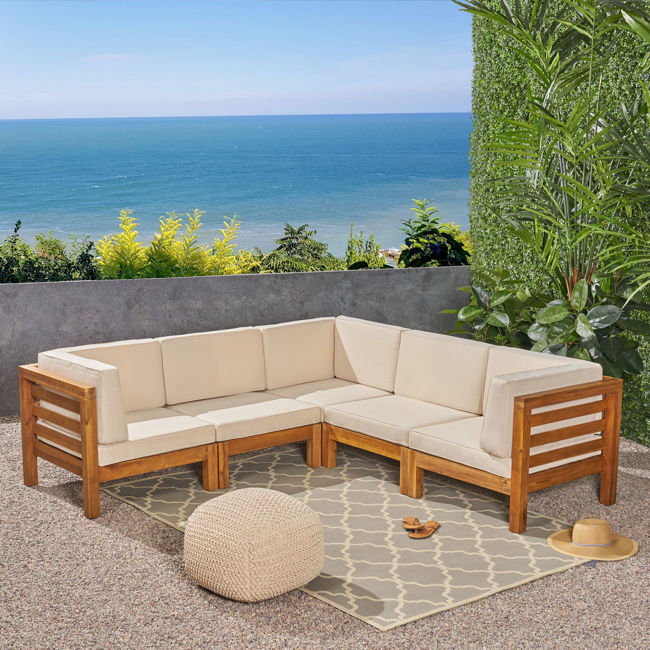 Brayden Studio Seaham Teak Patio Sectional With Cushions Reviews Brayden Studio Seaham Teak Patio Sectional With Cushions Reviews Wayfair