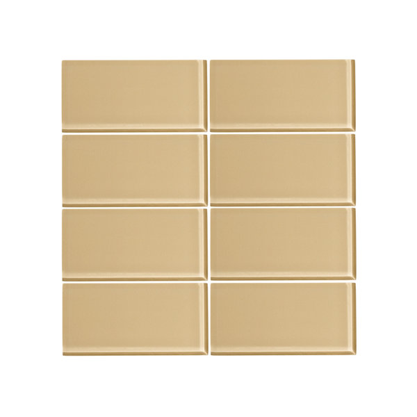 Viccidesign 3 X 6 Gl Subway Tile In Toasted Almond Wayfair