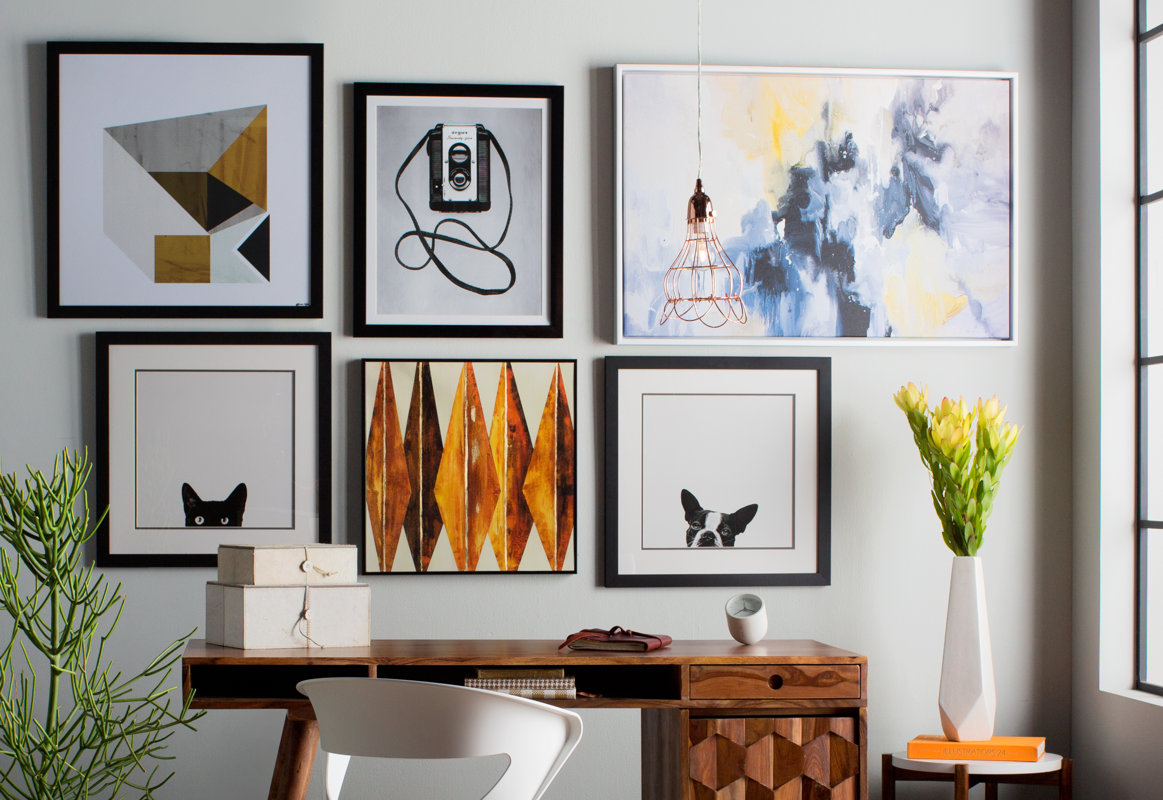 Langley Street Mustard Geo Framed Wall Art & Reviews Wayfair