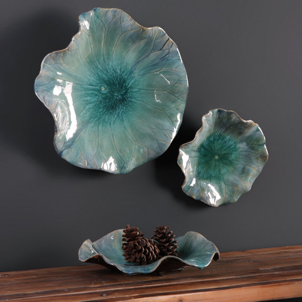 Laude Run 3 Piece Ceramic Flowers Wall Décor Set Reviews Wayfair
