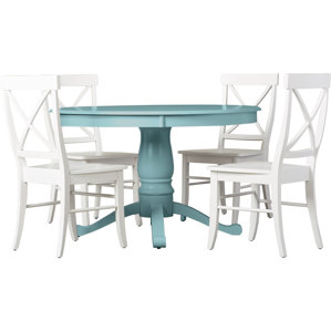 Stock Island 5 Piece Pedestal Dining Set by Beac..