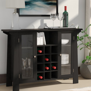 Short Floor Cabinet With Doors Wayfair Cendrillon Wood Storage 12 Bottle Floor Wine Cabinet