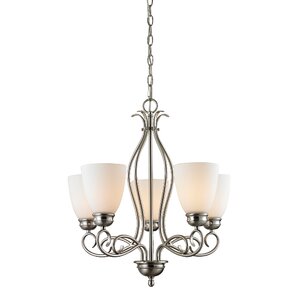 Pearlie 5-Light Shaded Chandelier