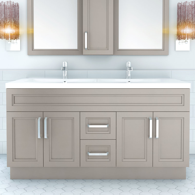 Cutler Kitchen & Bath Urban 60" Double Bathroom Vanity Set ...