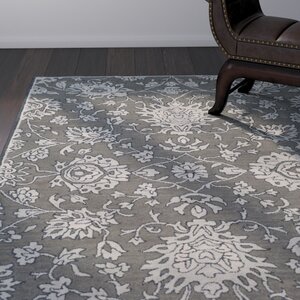 Keefer Hand-Tufted Wool Dark Brown Area Rug