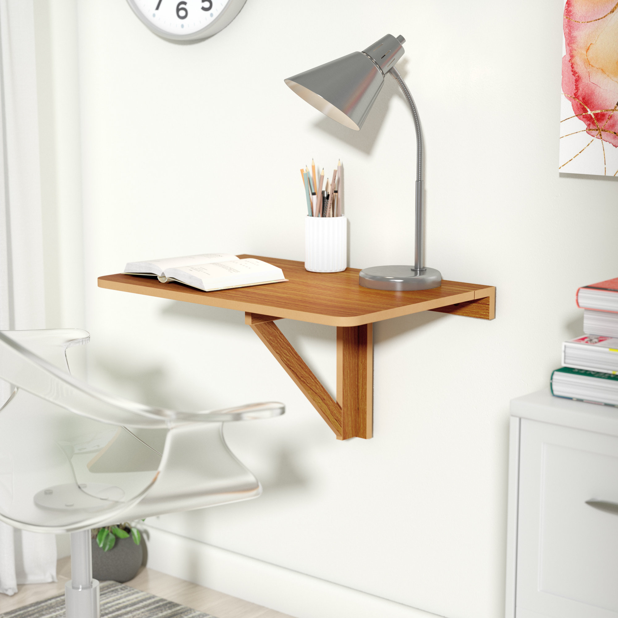 Zipcode Design Eddie Wall Mounted Floating Desk & Reviews Wayfair