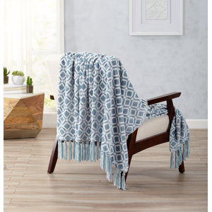 Liliana Ultra Velvet Plush Throw Blanket with Decorative Fringe
