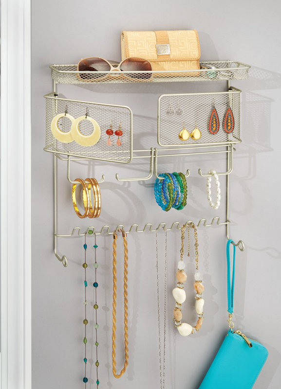 InterDesign Classico Wall Mount Jewelry and Accessory Organizer