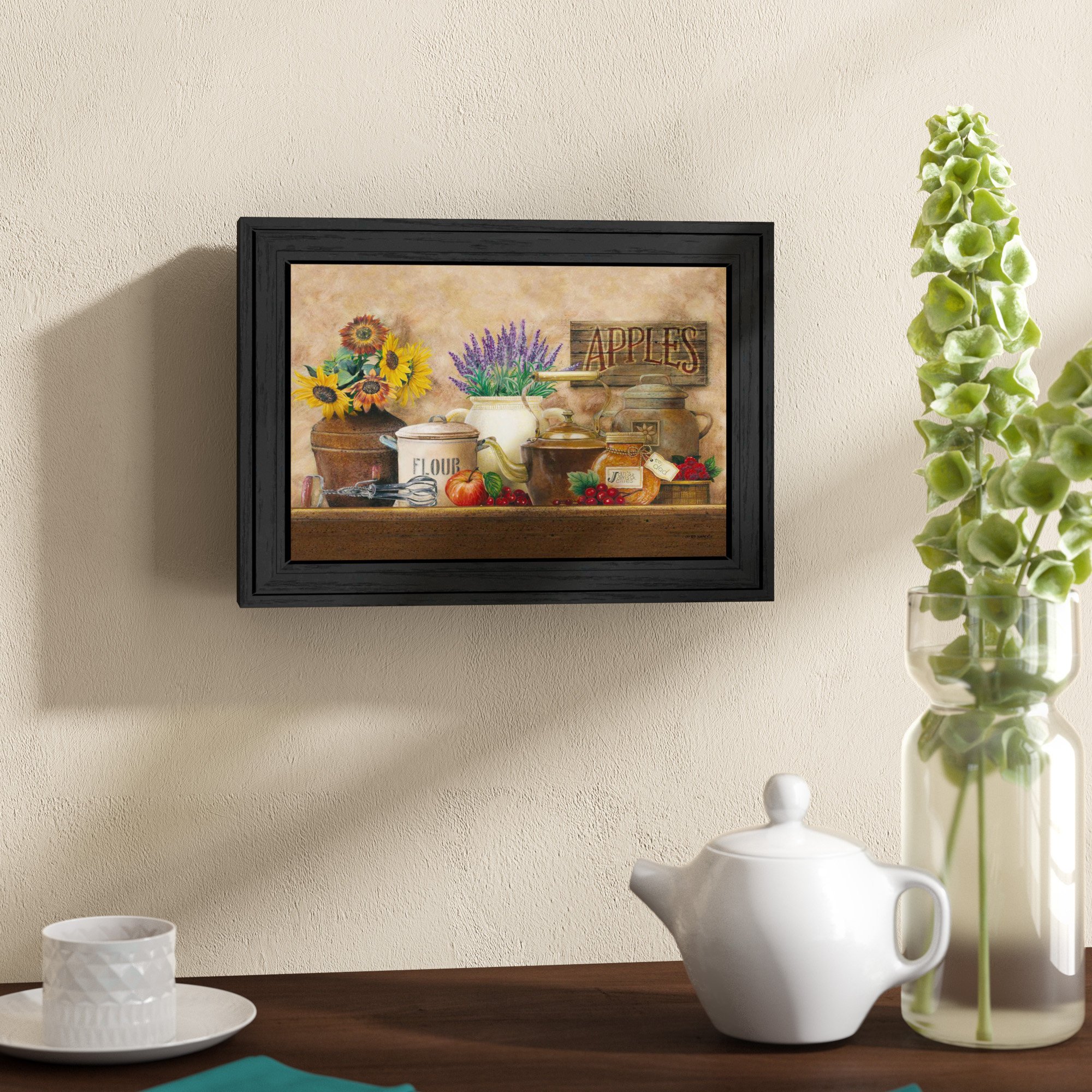Kitchen Dining Wall Art Antique Kitchen Framed Graphic Art Print
