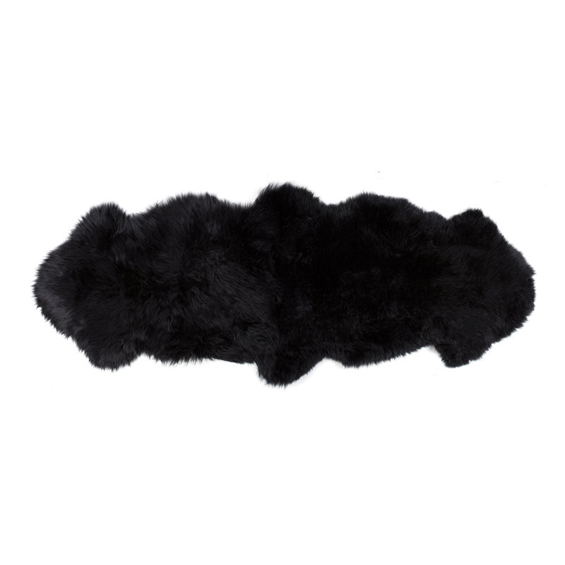 Natural Rugs Handmade Black Sheepskin Area Rug & Reviews Wayfair