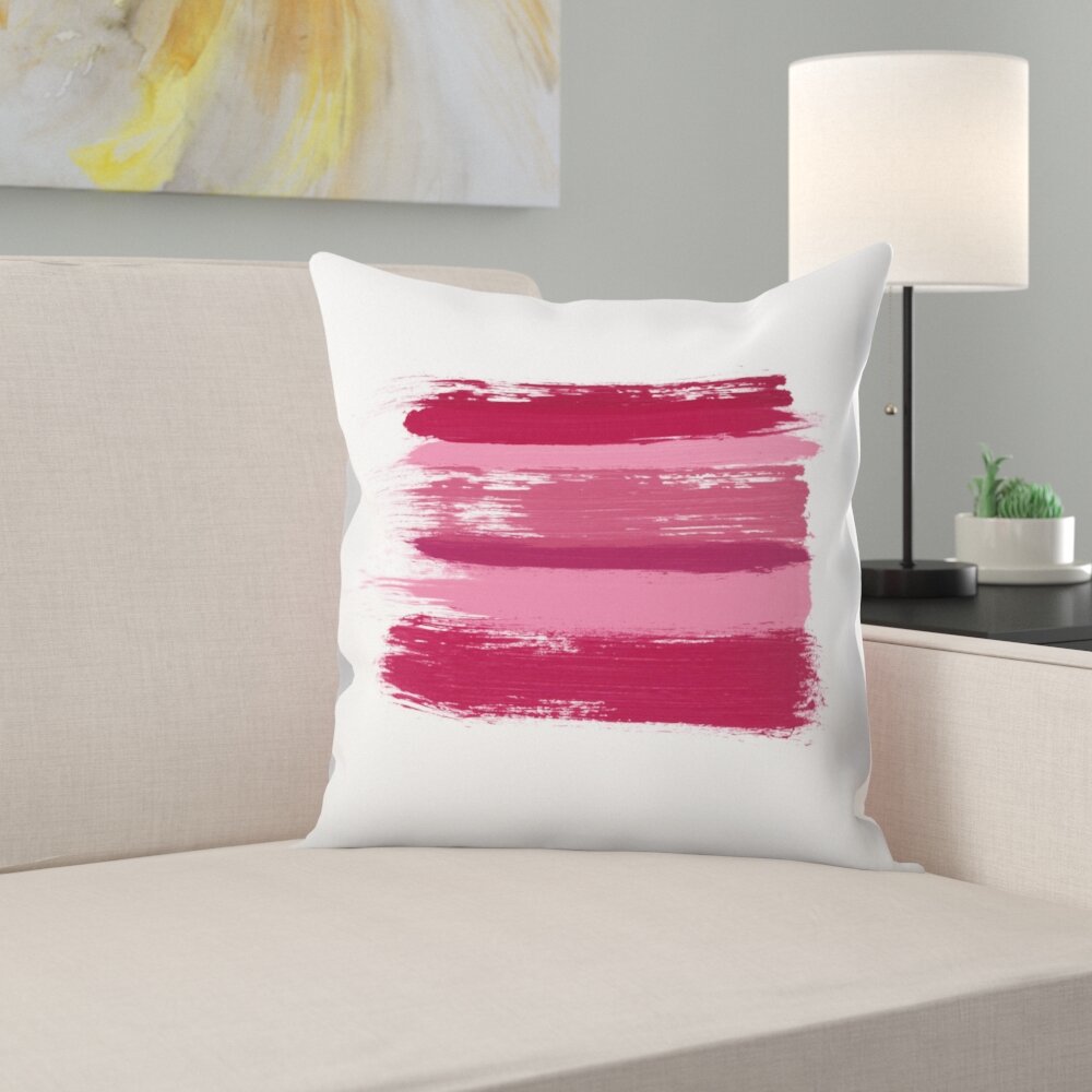 East Urban Home Wash Over Me Modern Pink Throw Pillow Wayfair