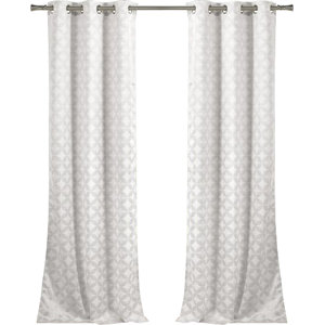 Vevay Geometric Room Darkening Grommet Thermal Curtain Panel (Set of 2)