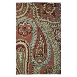 Wool Hand-Tufted Rust/Beige Area Rug