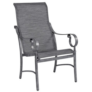 Sling Back Patio Chairs Wayfair Ridgecrest Sling High Back Patio Dining Chair