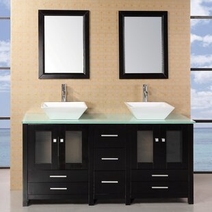 Wrought Studio Mosley 60 Double Bathroom Vanity Set With Mirror