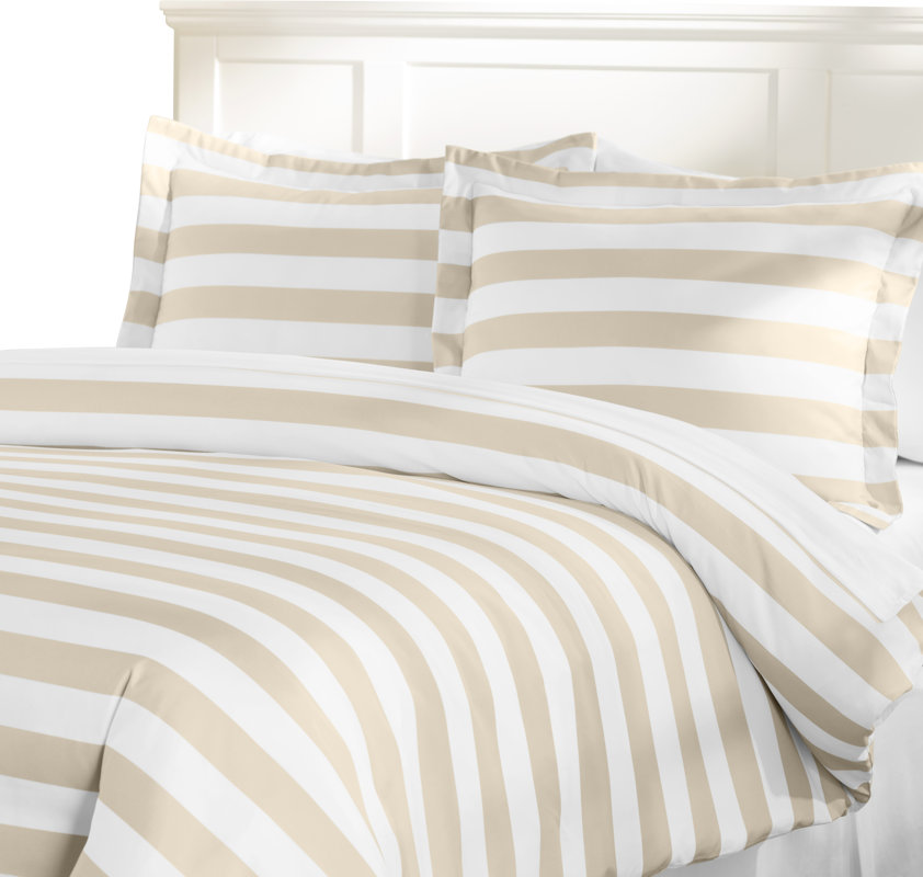 Wayfair Basics™ Wayfair Basics 3 Piece Striped Down Alternative Duvet