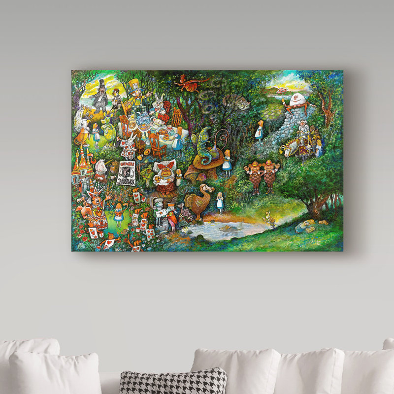 Alice In Wonderland Oil Painting Print On Wred Canvas