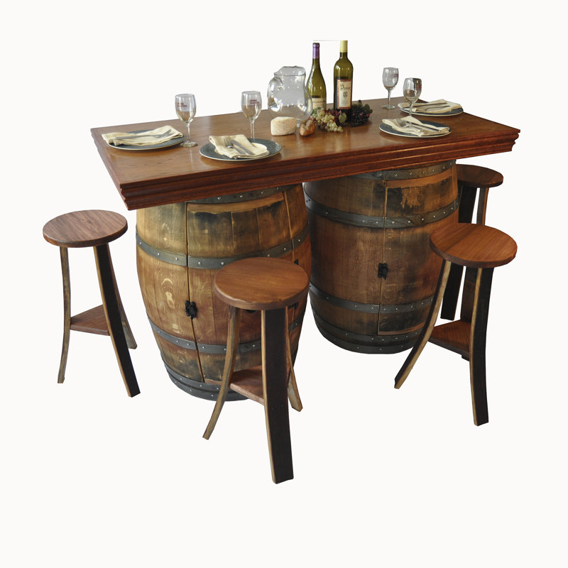 Napa East Collection Wine Barrel 5 Piece Dining Set Wayfair