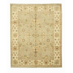 Hand-Knotted Gray Area Rug