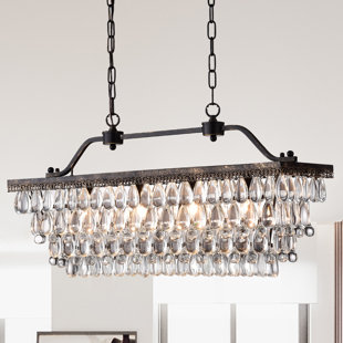 Crystal Island Pendants Wayfair Brashear 4 Light Crystal Kitchen Island Pendant