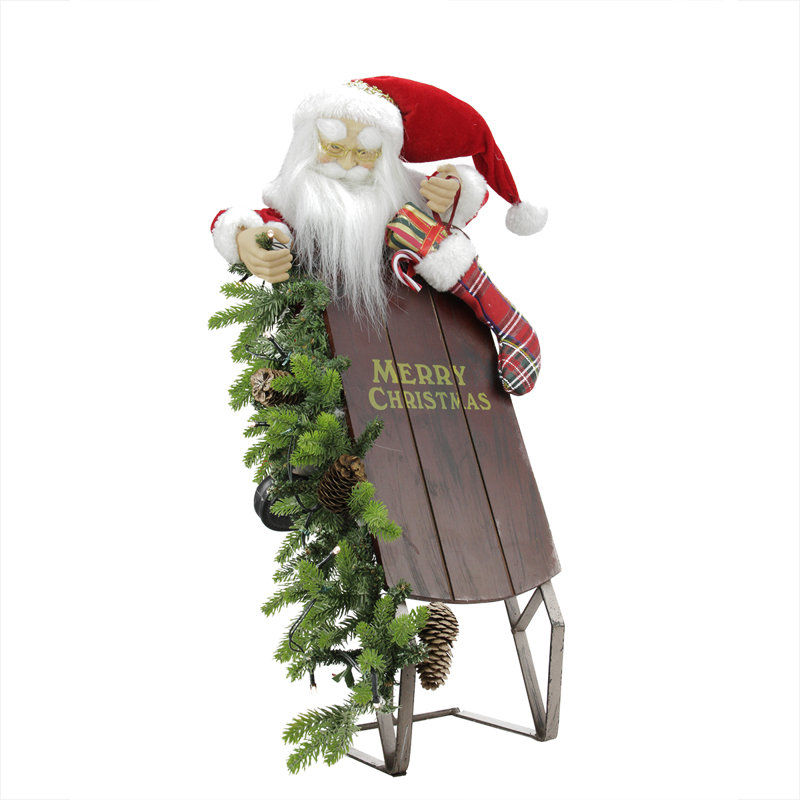 battery operated lighted musical santa claus with sleigh christmas decoration - Battery Operated Christmas Decorations battery operated lighted musical santa claus with sleigh christmas decoration - Battery Operated Christmas Decorations