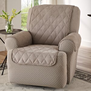 Faux Suede T-Cushion Recliner Slipcover