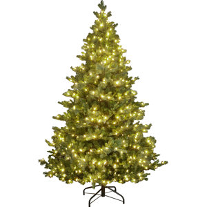 Snowtime 6.6' Green Pre-Lit Alaskan Spruce Artificial Christmas Tree with 350 Clear Lights