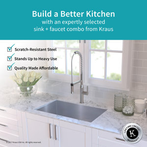 Kraus Handmade Stainless Steel 16 Gauge 32