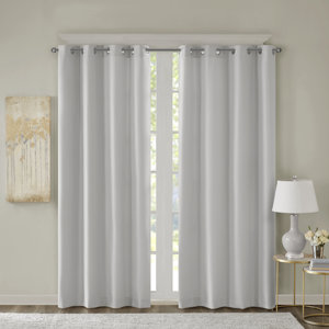 Corina Solid Room Darkening Thermal Grommet Single Curtain Panel