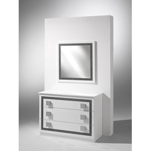 Virgo 3 Drawer Dresser with Mirror by YumanMod