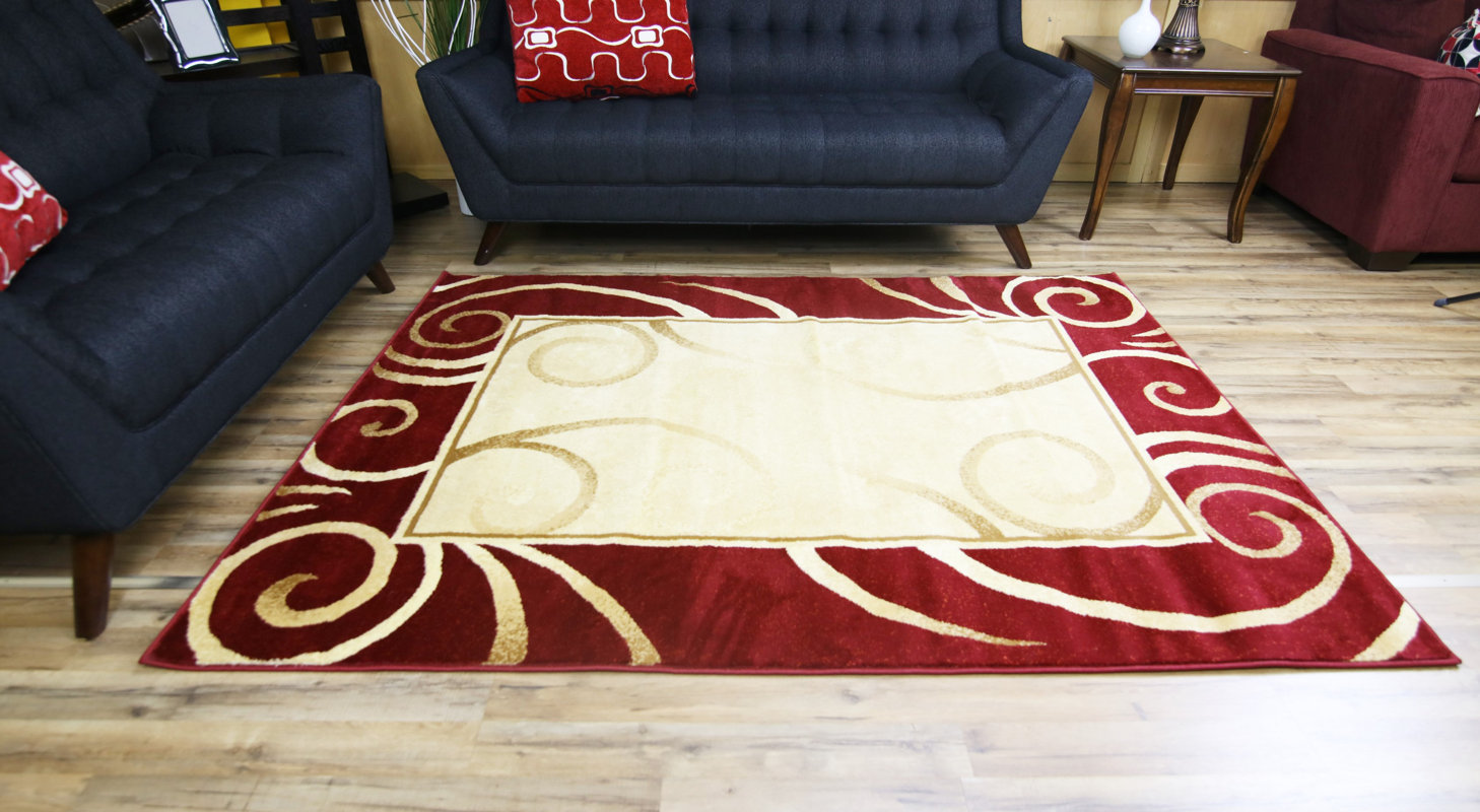 Brady Home Red/Beige Area Rug & Reviews Wayfair