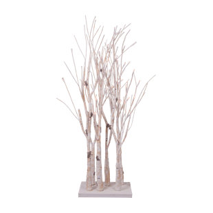 Decorative Tree Wayfair Birch Clump Lighted Tree With Base