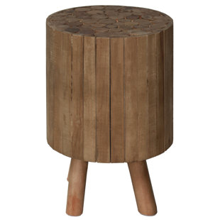 Round Wooden Accent Table Wayfair Pembroke Round Drum Wood End Table