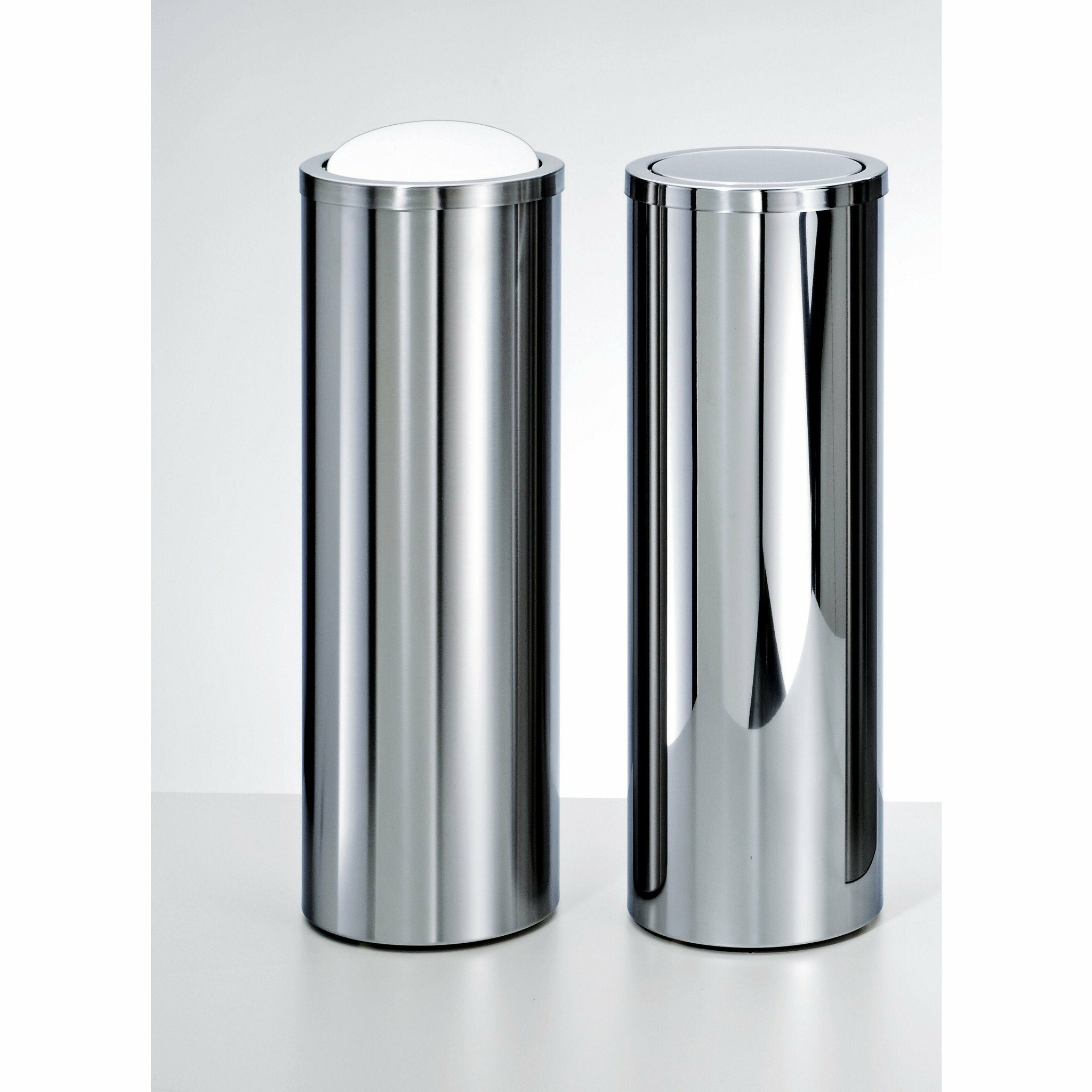 Round Tall Stainless Steel Swing Top Trash Can